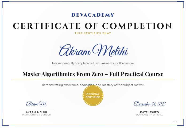 DevAcademy Certificate